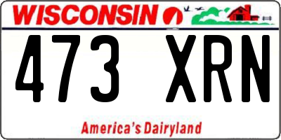 WI license plate 473XRN