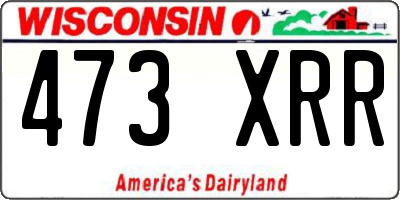 WI license plate 473XRR