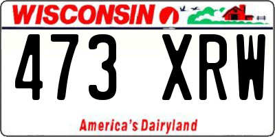 WI license plate 473XRW