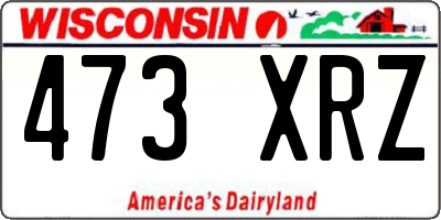 WI license plate 473XRZ