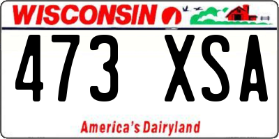 WI license plate 473XSA