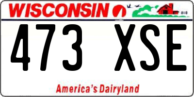 WI license plate 473XSE