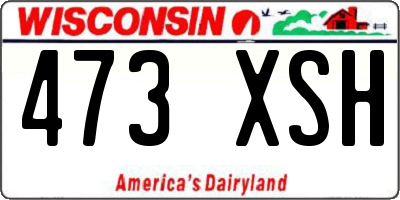 WI license plate 473XSH