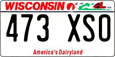 WI license plate 473XSO