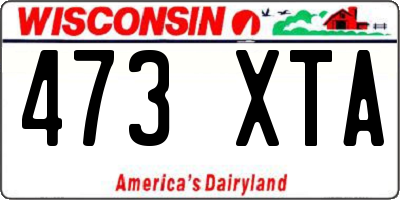 WI license plate 473XTA
