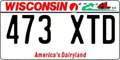 WI license plate 473XTD