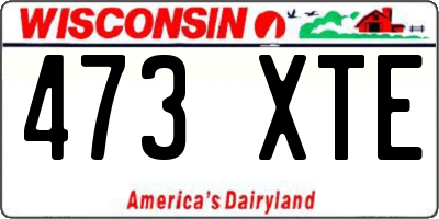 WI license plate 473XTE