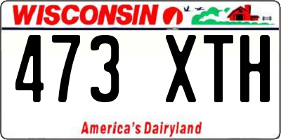 WI license plate 473XTH