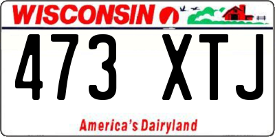 WI license plate 473XTJ