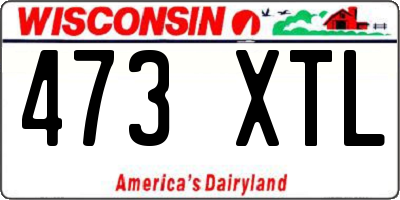WI license plate 473XTL
