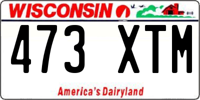 WI license plate 473XTM