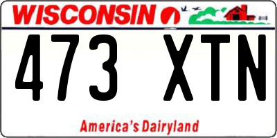 WI license plate 473XTN