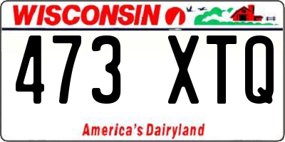 WI license plate 473XTQ