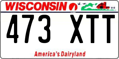 WI license plate 473XTT