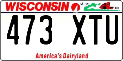 WI license plate 473XTU