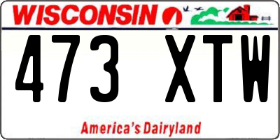 WI license plate 473XTW