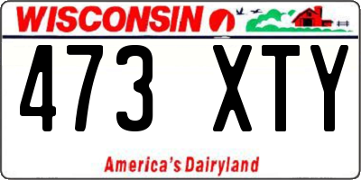 WI license plate 473XTY