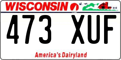 WI license plate 473XUF