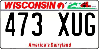 WI license plate 473XUG