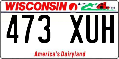 WI license plate 473XUH