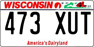 WI license plate 473XUT