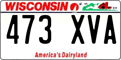 WI license plate 473XVA