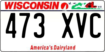 WI license plate 473XVC