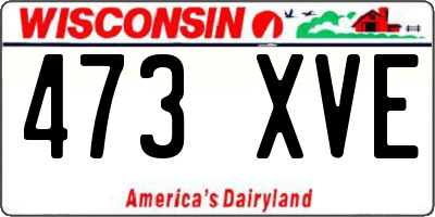 WI license plate 473XVE