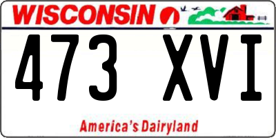 WI license plate 473XVI