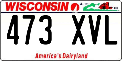 WI license plate 473XVL
