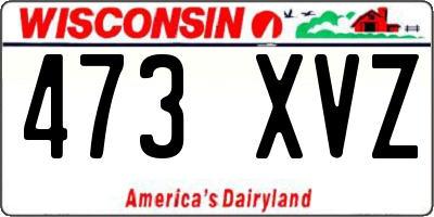 WI license plate 473XVZ