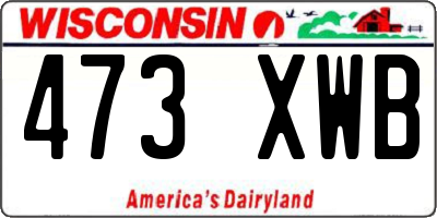 WI license plate 473XWB