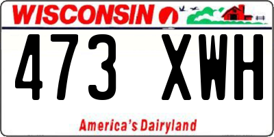 WI license plate 473XWH