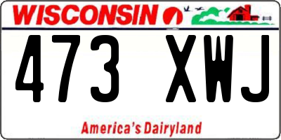 WI license plate 473XWJ
