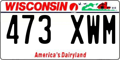 WI license plate 473XWM