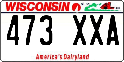 WI license plate 473XXA