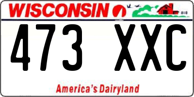 WI license plate 473XXC