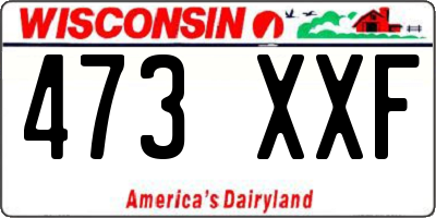 WI license plate 473XXF