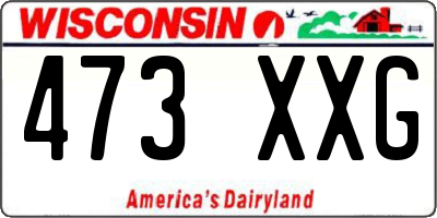 WI license plate 473XXG