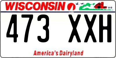 WI license plate 473XXH