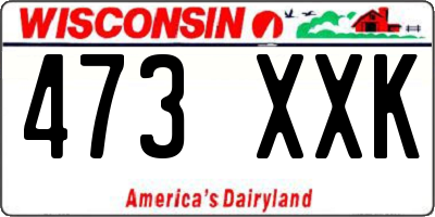 WI license plate 473XXK