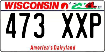 WI license plate 473XXP