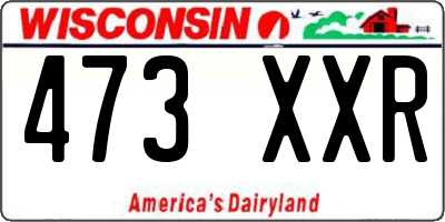 WI license plate 473XXR