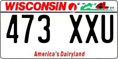 WI license plate 473XXU
