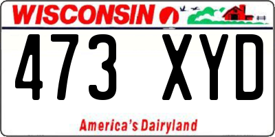 WI license plate 473XYD