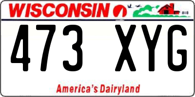 WI license plate 473XYG