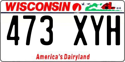 WI license plate 473XYH
