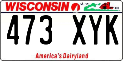 WI license plate 473XYK
