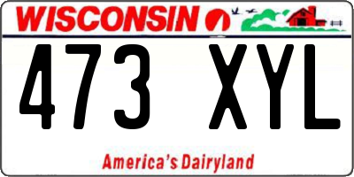WI license plate 473XYL