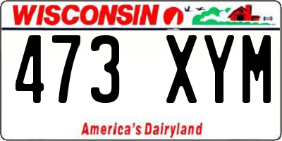 WI license plate 473XYM